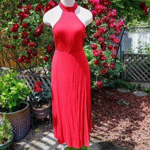 Lulu's Red Midi Dress